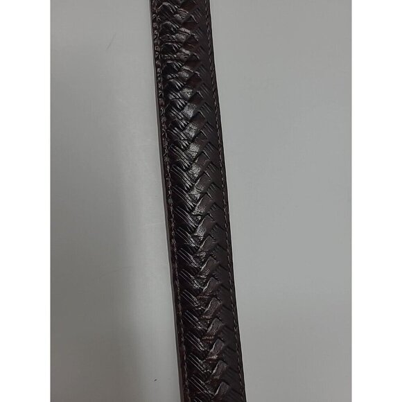 Vintage Brighton Brown Leather Weave Belt Women's Size M 32 - Picture 8 of 8